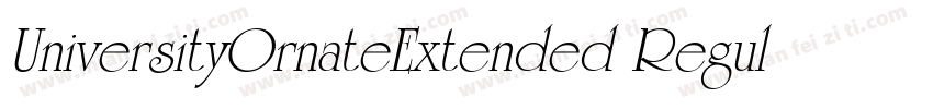 UniversityOrnateExtended Regular字体转换